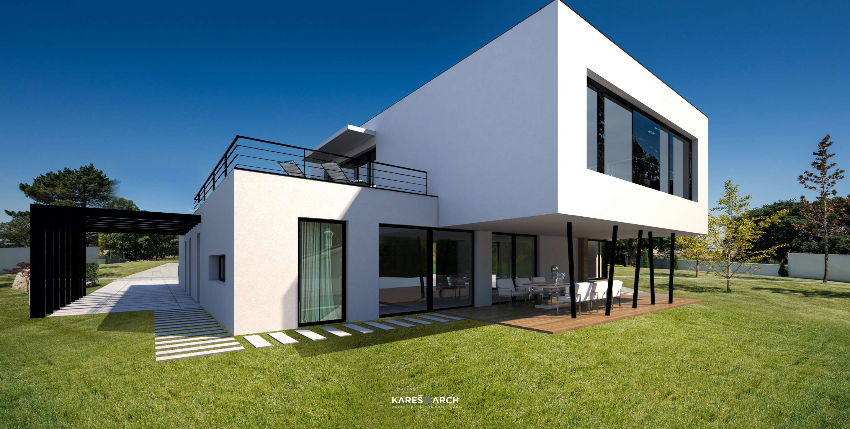 Timeless house with 2 terraces